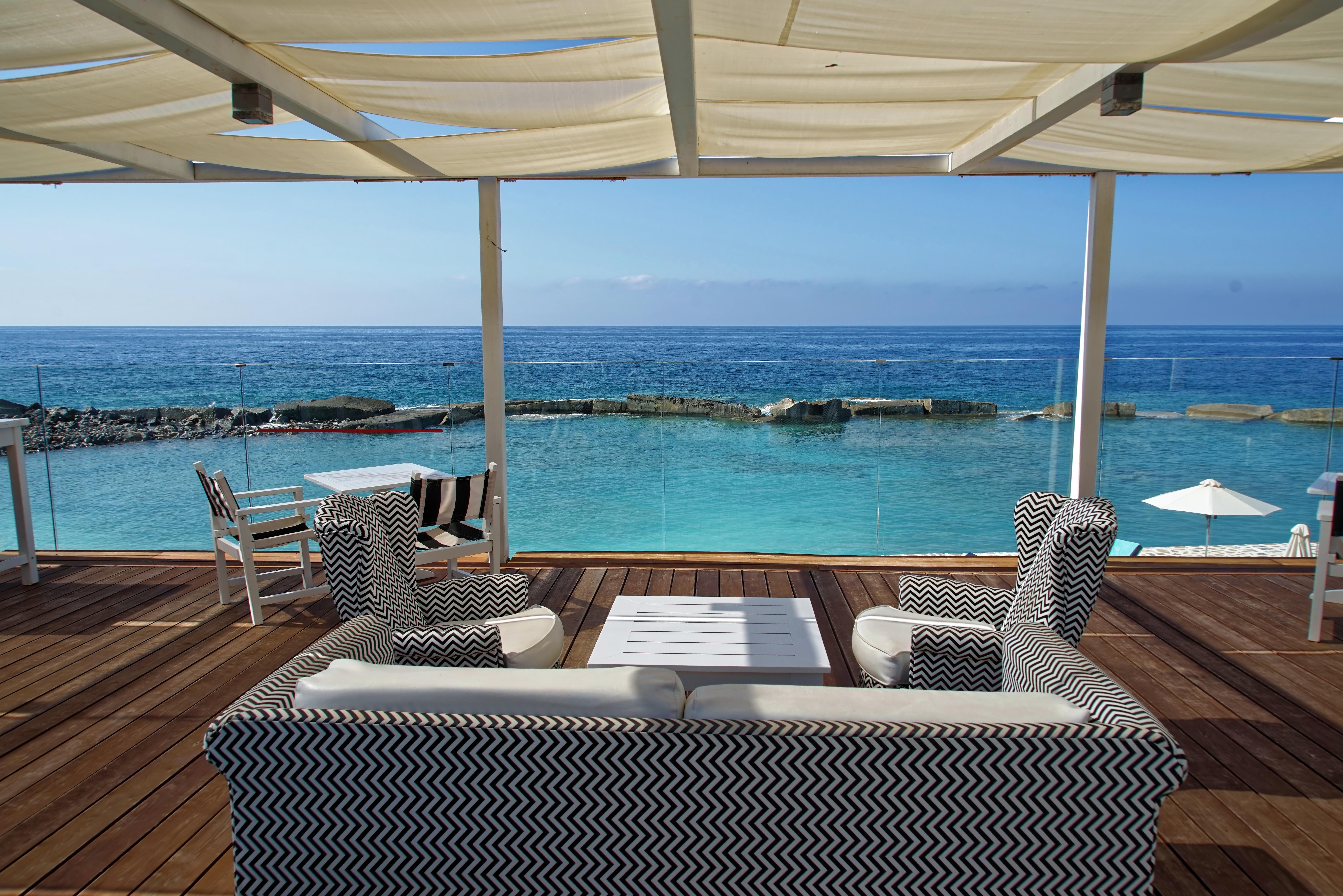 Minos Imperial Luxury Beach Resort & Spa Milatos Dış mekan fotoğraf View from the rooftop bar